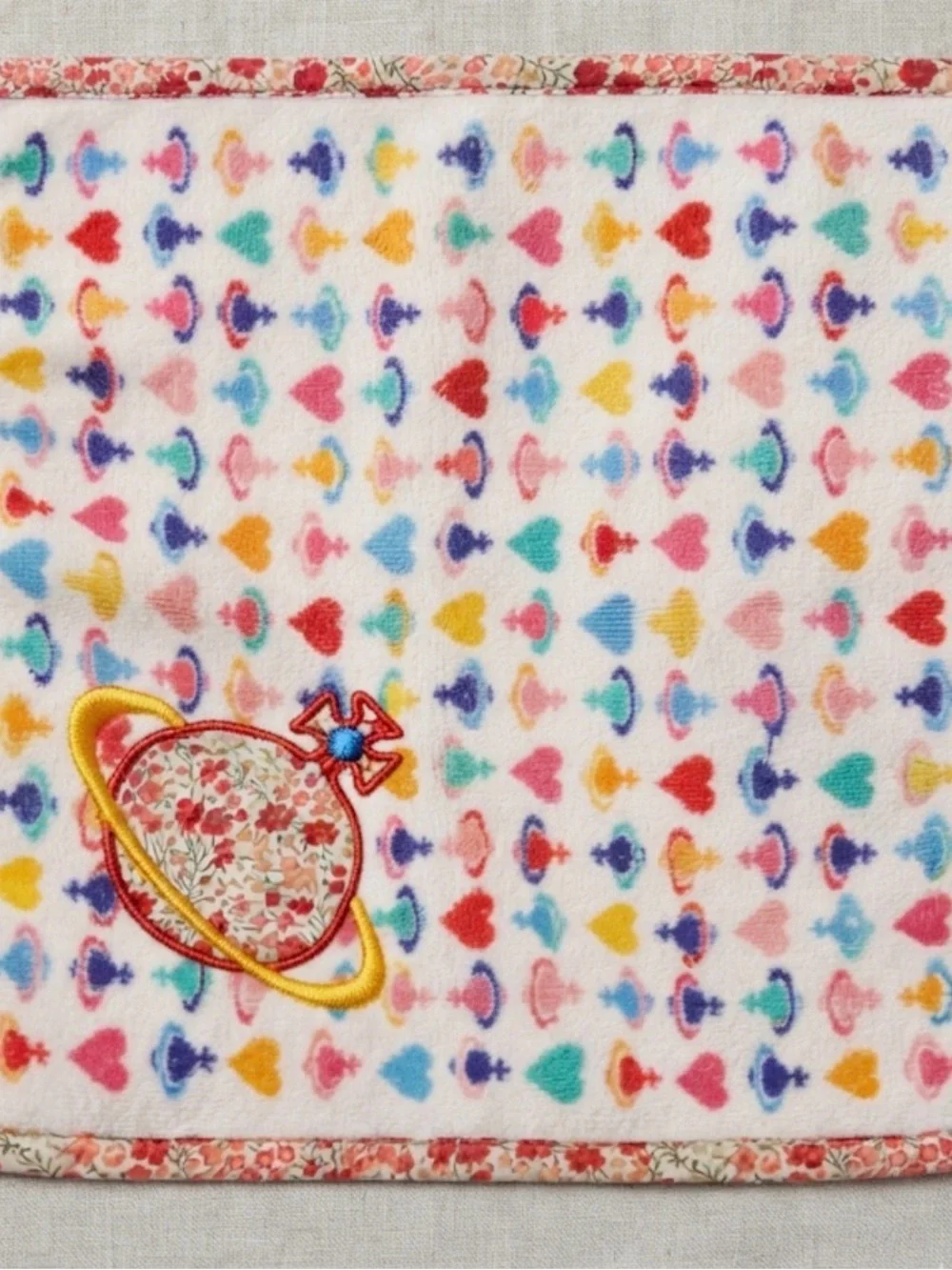 Vivienne Westwood Multi-Color Heart Print face towel